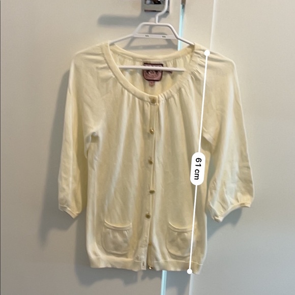 Juicy Couture Cardigan in Cream color Women Size S - Picture 7 of 10